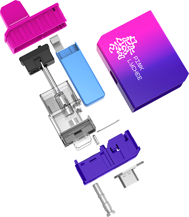 Specifications diagram of the Micro Bar Disposable vape device